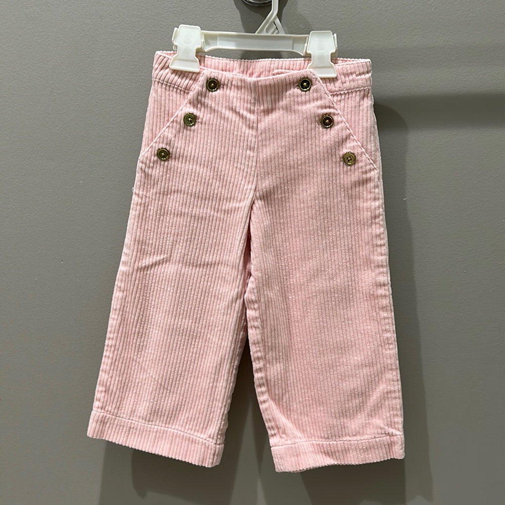 Janie and Jack size 3 corduroy wide leg pants in pink
